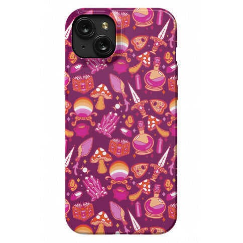 Lesbian Pride Witch Pattern Phone Case